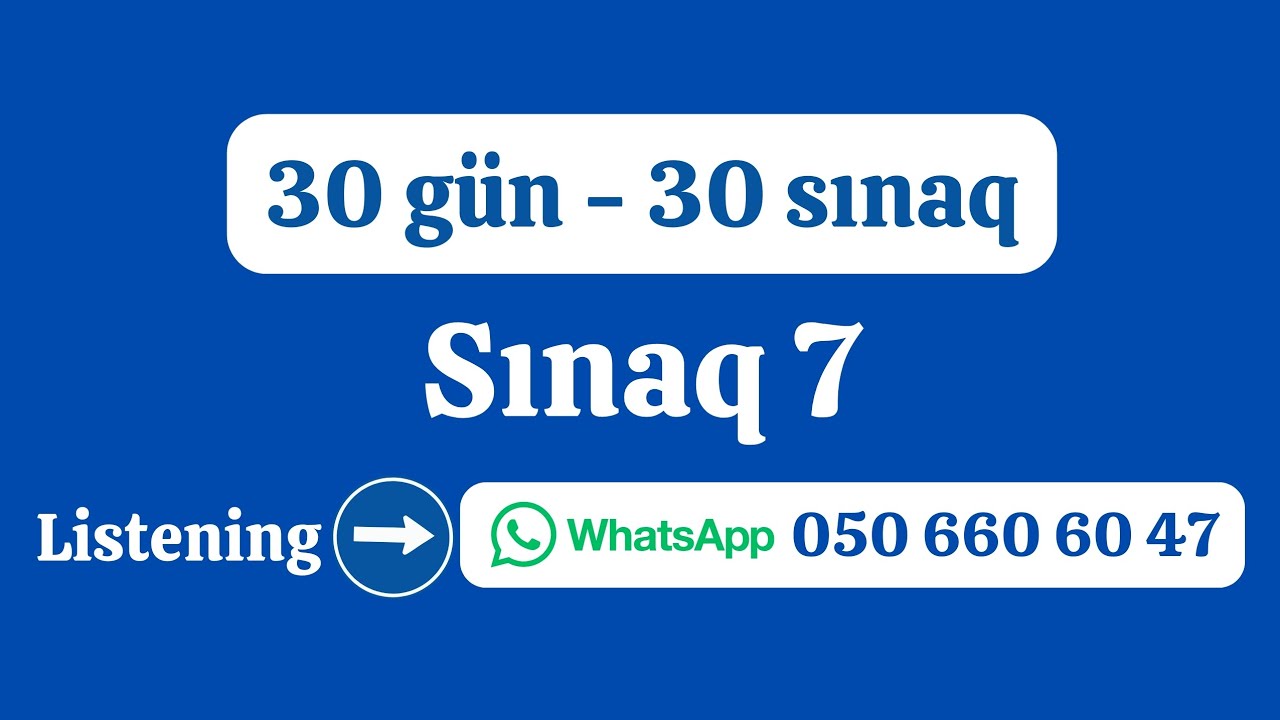 30 gün - 30 sınaq - Sınaq 7