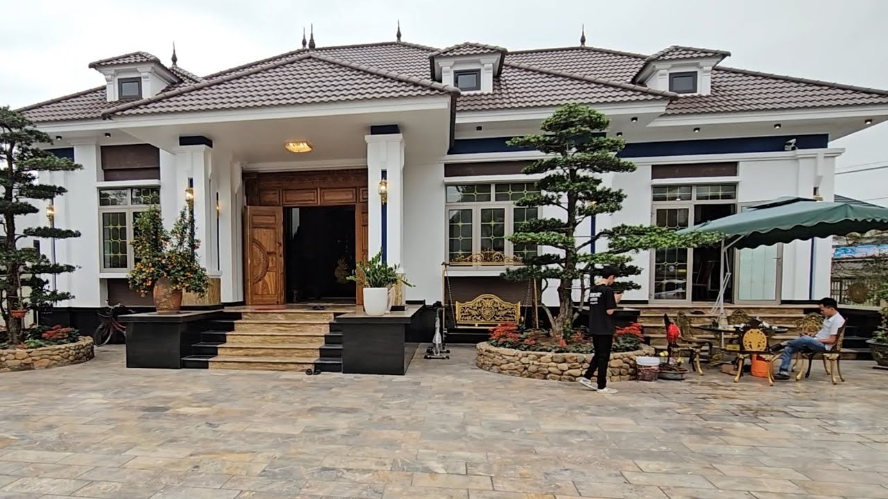 Nhà đẹp NTN 01 .04 biệt thự nhà vườn mái Nhật ba phòng ngủ 20 x 11 nhà đẹp Thủy Nguyên Hải Phòng