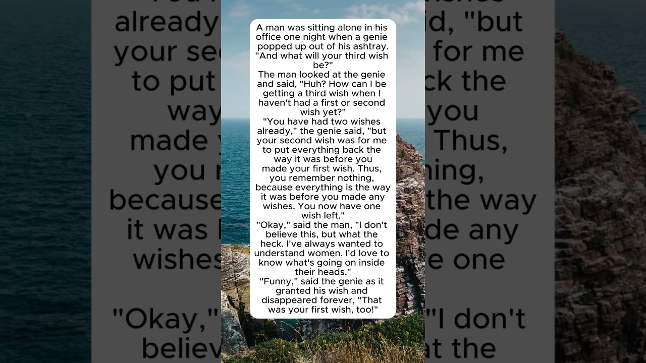 The Genie&rsquo;s First Wish#WishGoneWrong #GenieJoke#humor #joke #fun #funny #comedy #shorts