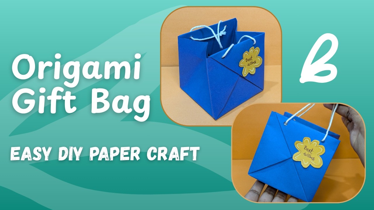 How to Make an Easy Origami Gift Bag ( No Glue! )