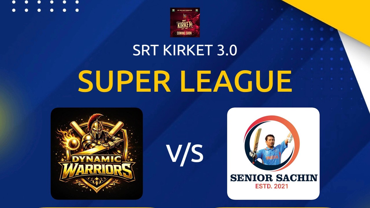 SRT KIRKET 3.0 - DYNAMIC WARRIORS vs SENIOR SACHIN#cricheroes #cricket #notification #cricketlive