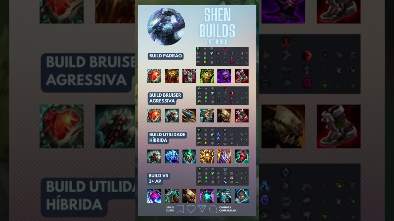SHEN TOP BUILDS pra essa nova season! #top #toplaner #lolbrasil #lolbr #lolbuilds #shen #riotgames