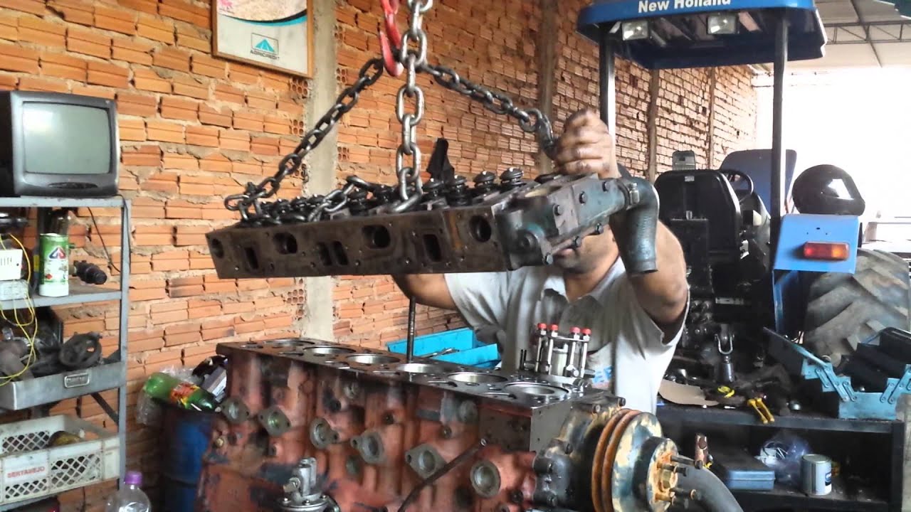 4ª Etapa do motor  junção bloco e cabeçote motor 6354