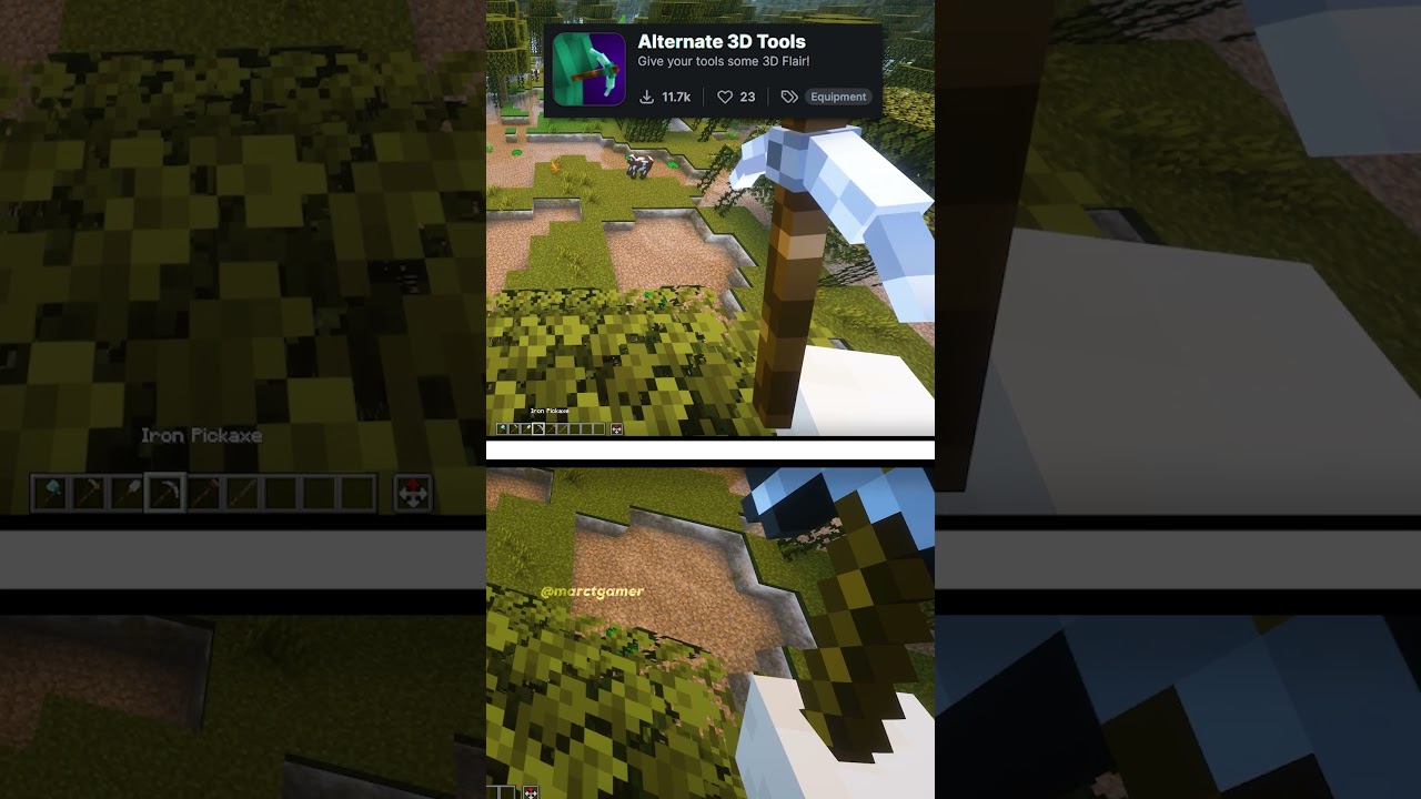 Minecraft BEST Tools: Alternate 3D Tools #shorts