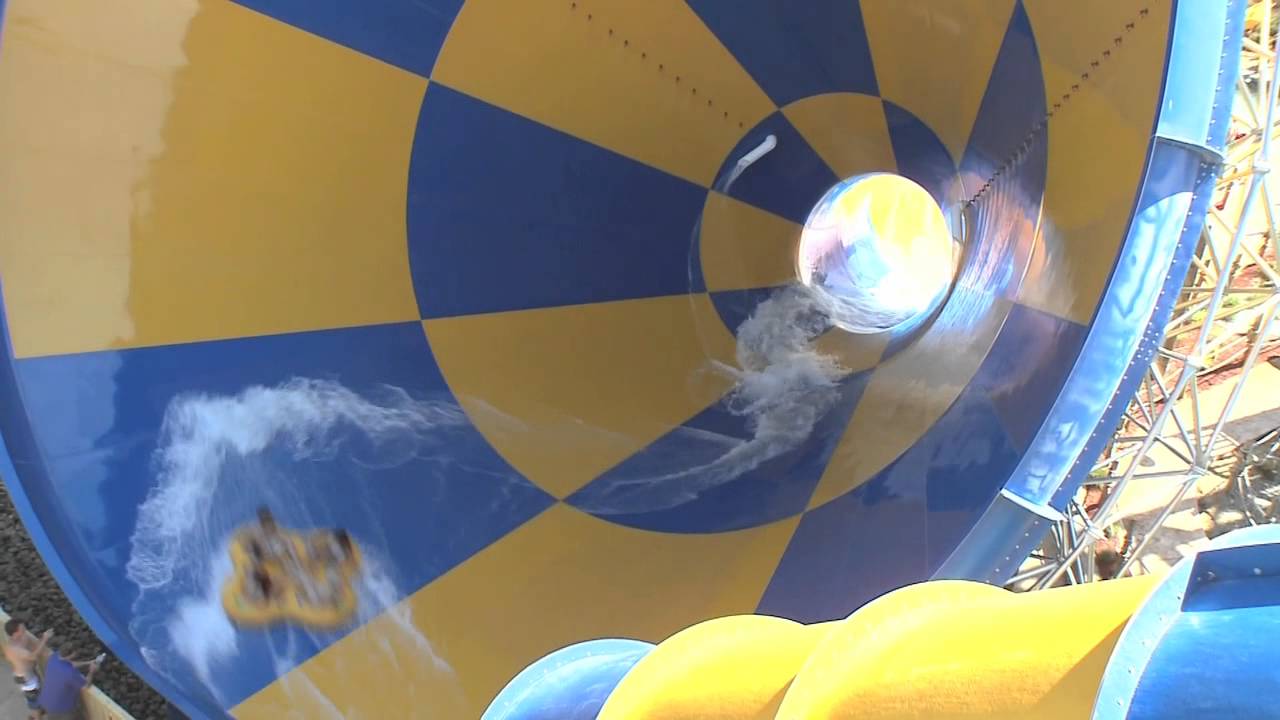 Official Tornado Water Slide Ride Video at Six Flags Hurricane Harbor NJ