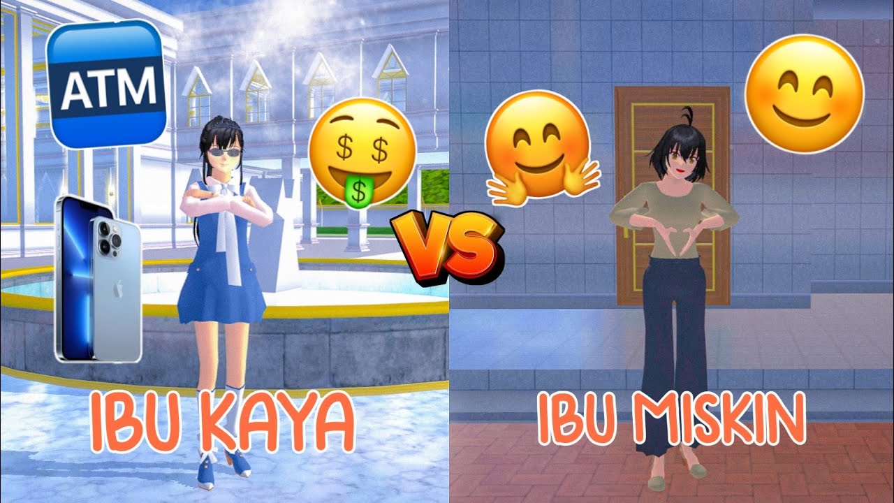 IBU KAYA VS IBU MISKIN [ SAKURA SCHOOL SIMULATOR ]