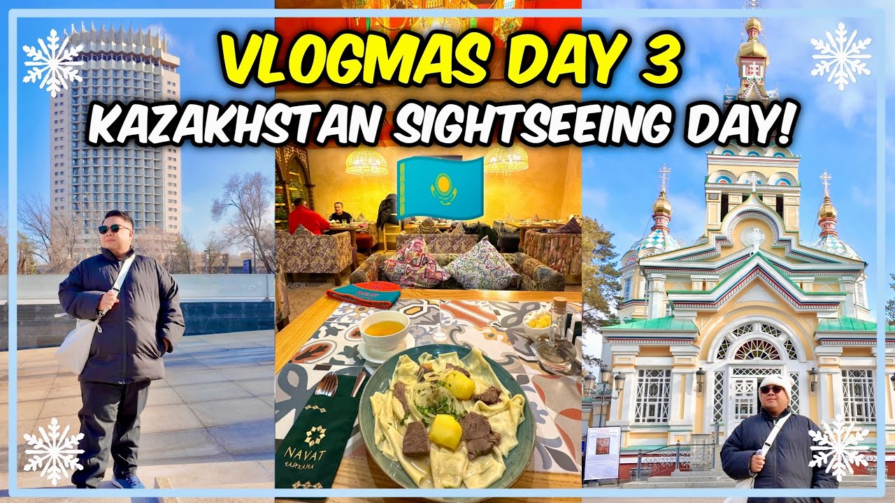 Kazakhstan Walking Tour! Astana Square, Panfilov Park, Green Bazaar, and Kazakhstan Hotel🇰🇿