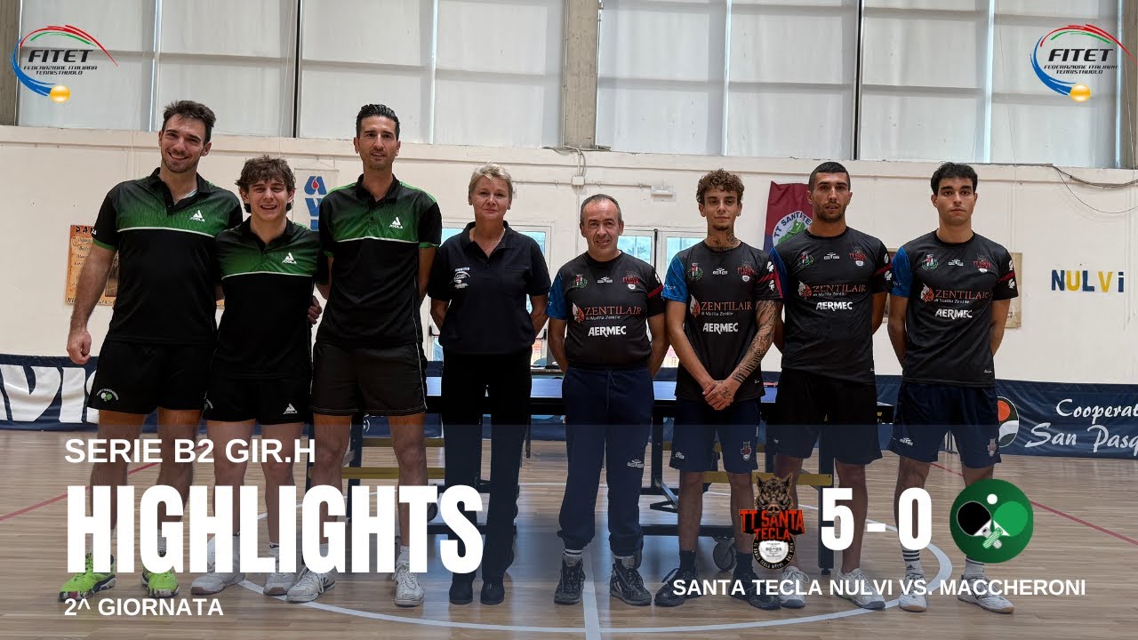 Serie B2 Gir.H: Santa Tecla Nulvi vs. Maccheroni 5-0