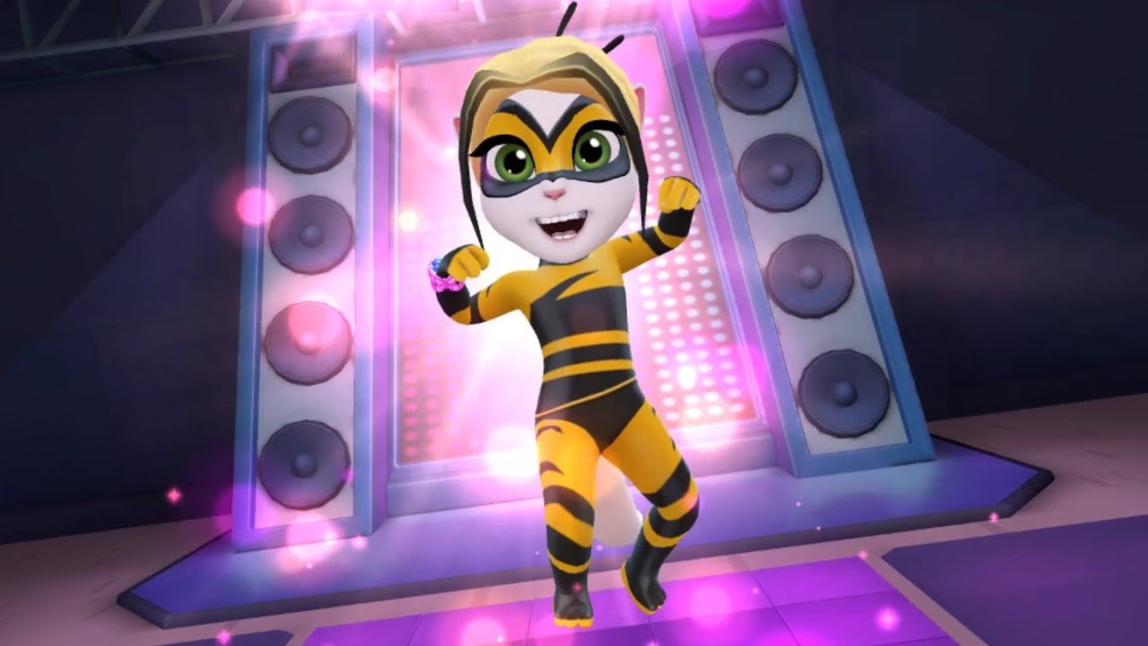 My Talking Angela 2 Lunar New Year update Queen bee outfit unlocked Miraculous ladybug Gameplay 