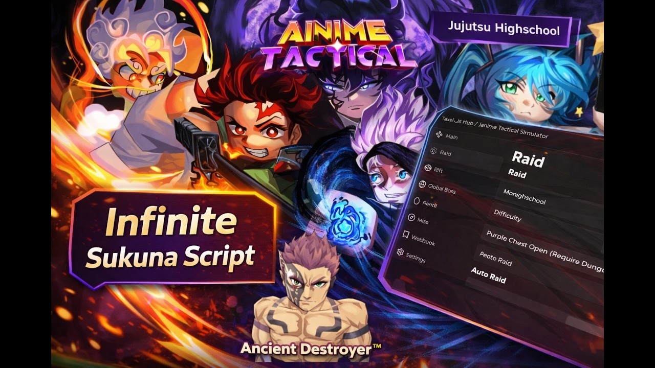 Roblox Anime Tactical Script | Infinite Sukuna Dice Super OP!
