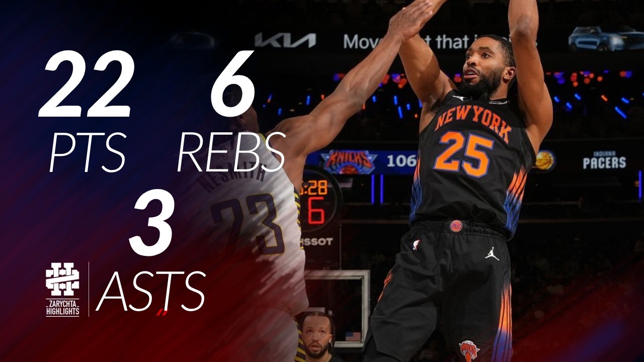 Mikal Bridges 22 pts 6 rebs 3 asts vs Pacers 25/26 season