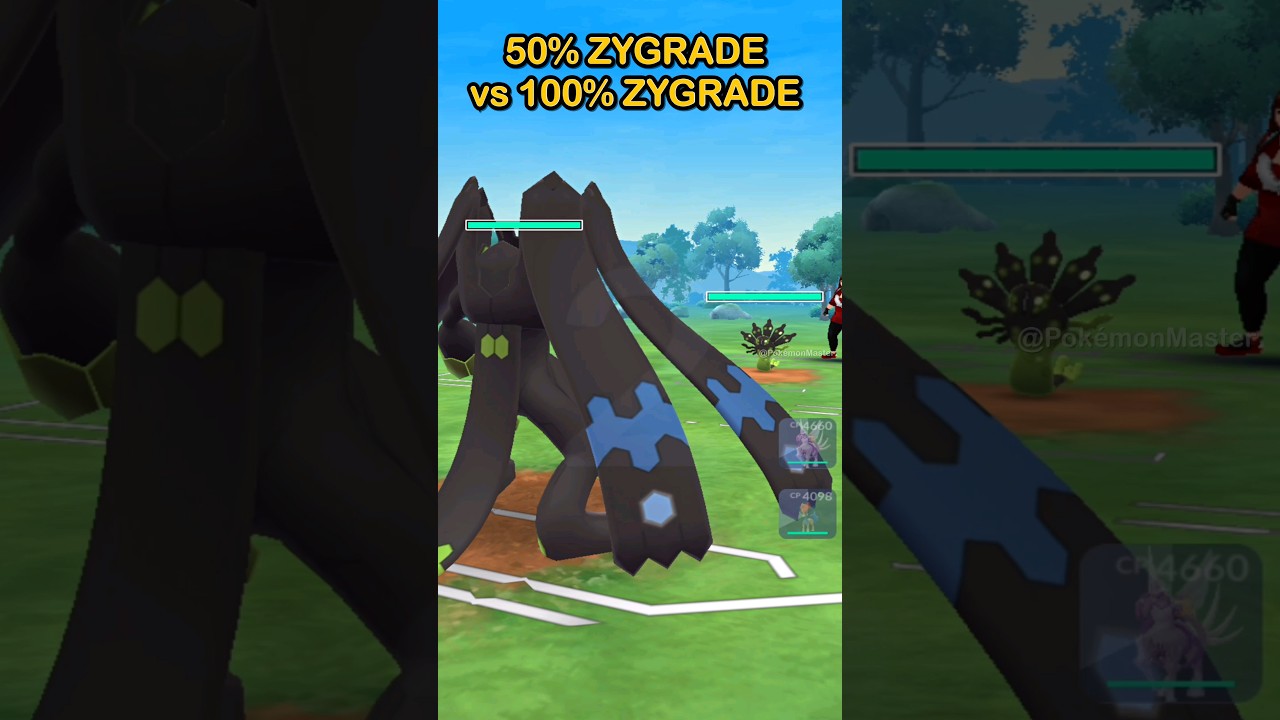 LeveL 50 (100% Zygarde vs 50% Zygarde) in Pokemon GO.