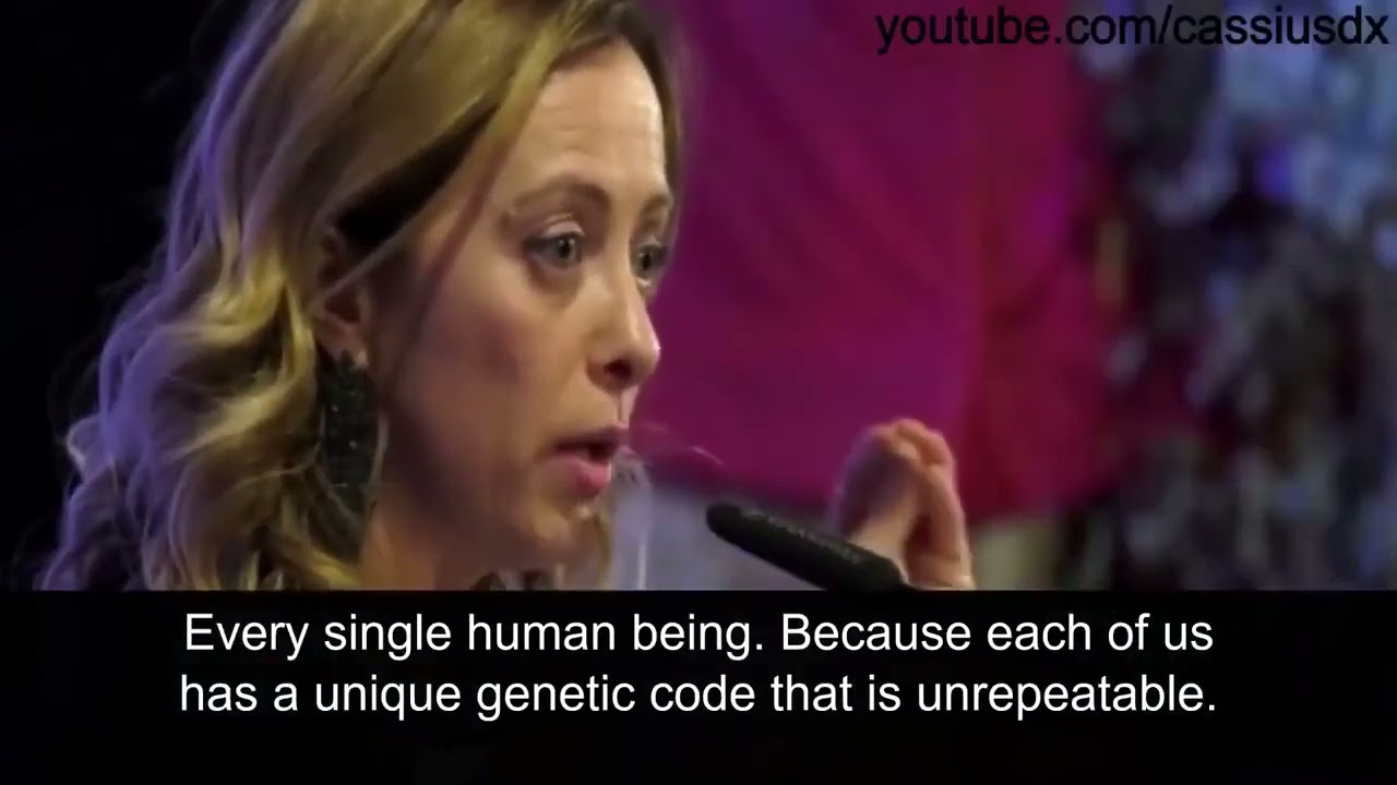 Giorgia Meloni speech on family, identity, becoming consumer slaves