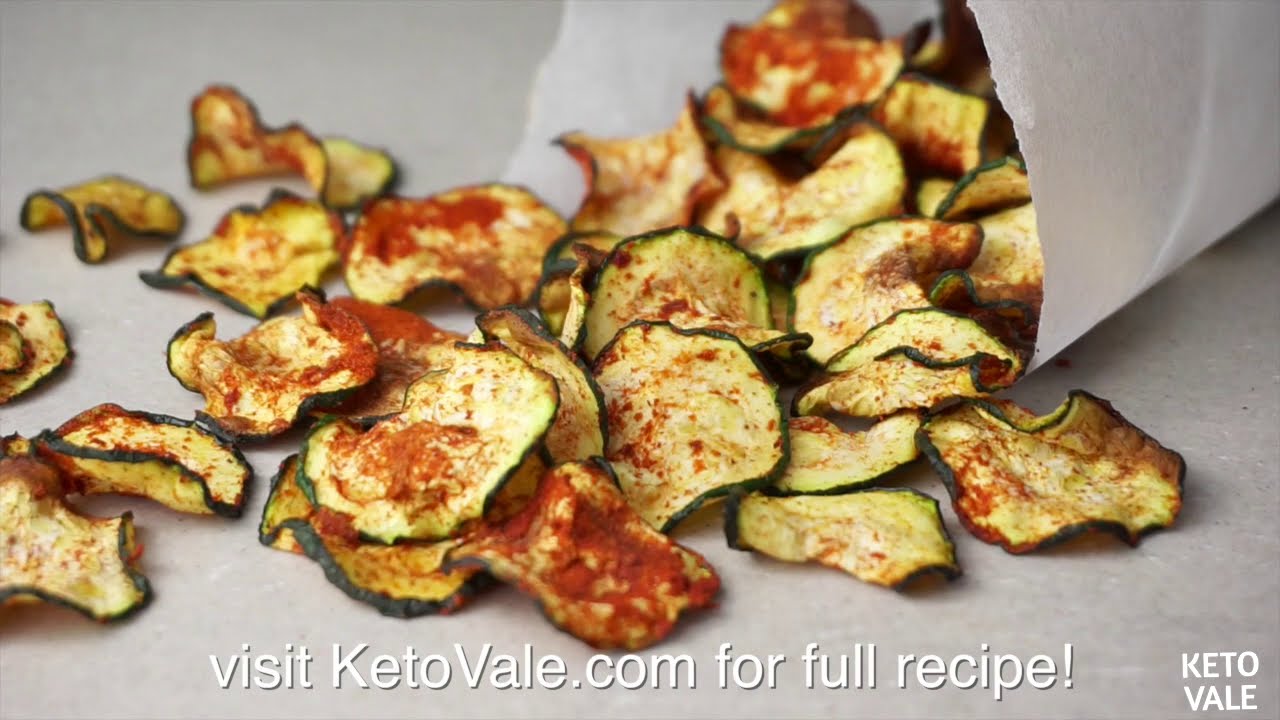 Quick and Easy Air Fryer Zucchini Chips Low Carb Keto Recipe