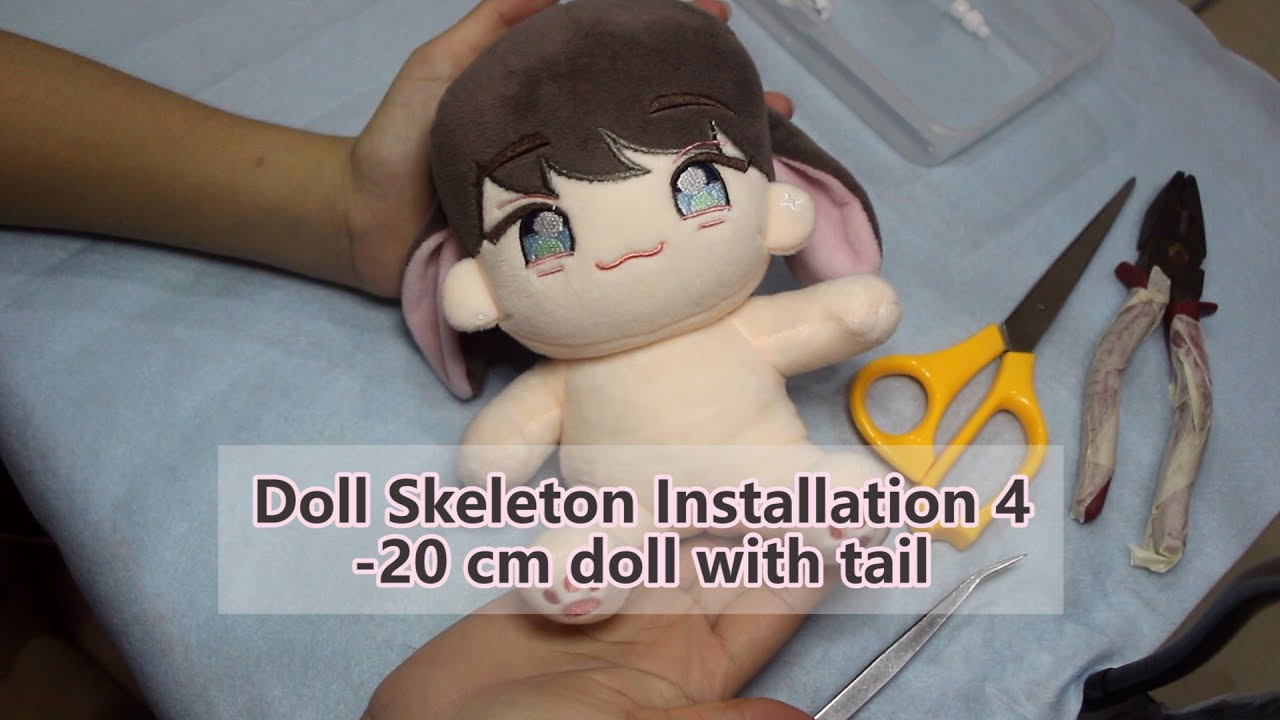 [Tsubame燕瓜] Skeleton Installation for 20cm doll #4/ 给20cm棉花娃娃装骨架