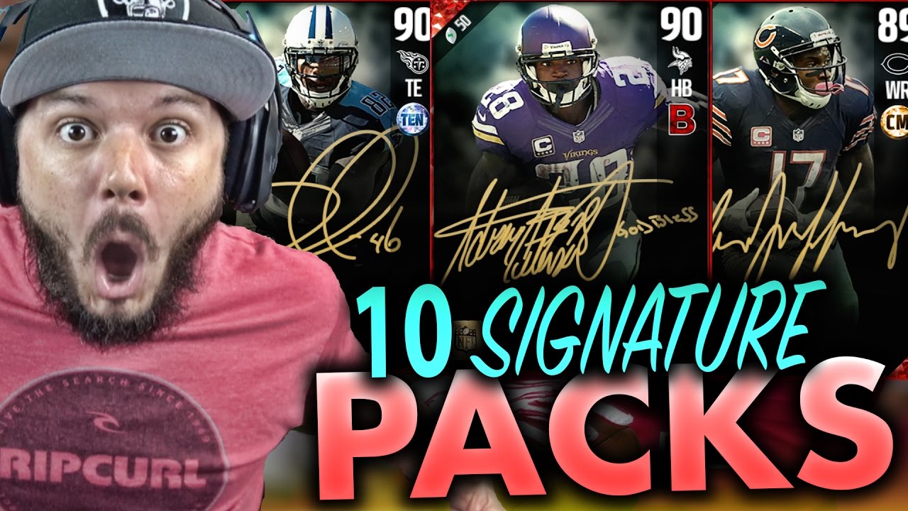 10 NEW SIGNATURE PACKS!! AMAZING - MADDEN 17 ULTIMATE TEAM PACK OPENING