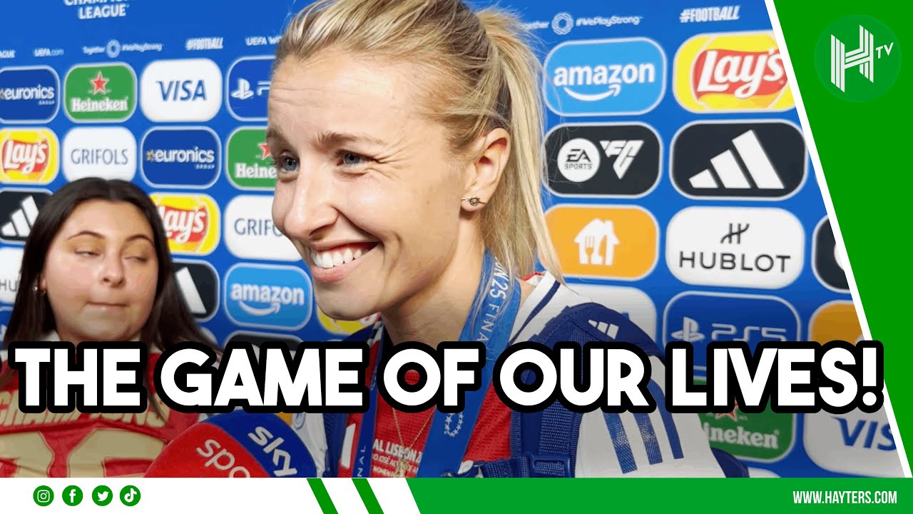 GAME OF OUR LIVES! Leah Williamson reacts to WINNING Champions League!