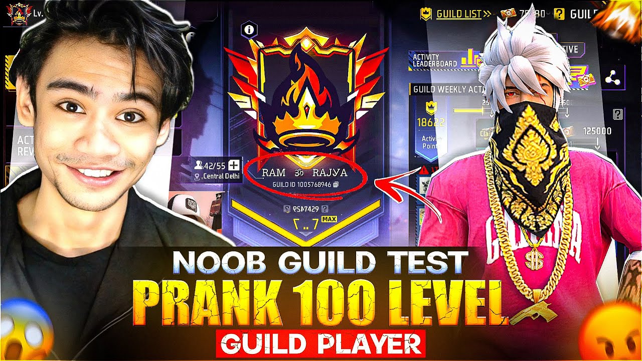 NOOB GUILD TEST PRANK ON 100 LEVEL GUILD PLAYER || THE STAR