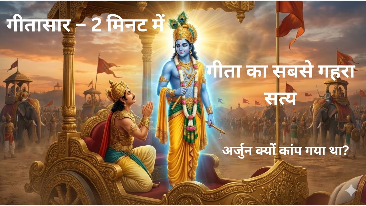 2 मिनट में गीता का सार | जीवन बदल देने वाला सत्य | गीतासार