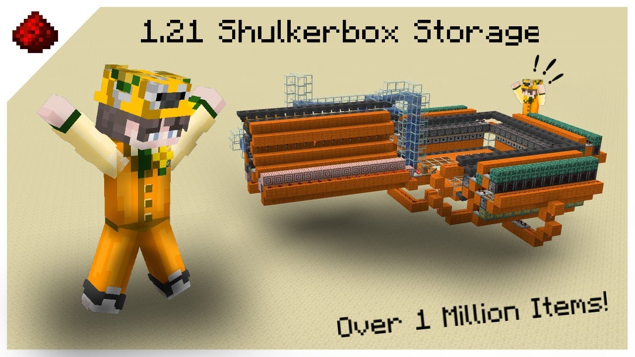OVER 1 MILLION ITEMS SHULKER STORAGE SYSTEM UPDATED| Minecraft Redstone and Building Journey | #8