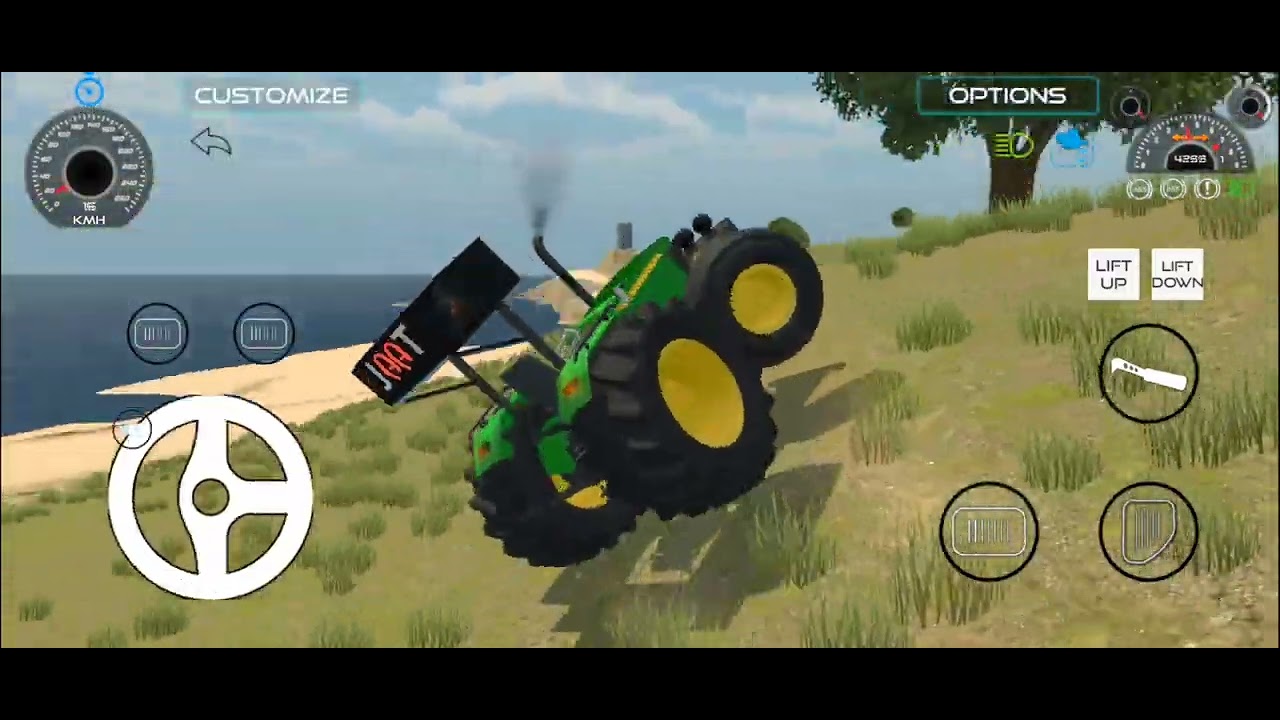 John Deere Tractor Off Road Mountain Driving #JohnDeere #tractor #offroad #nishu