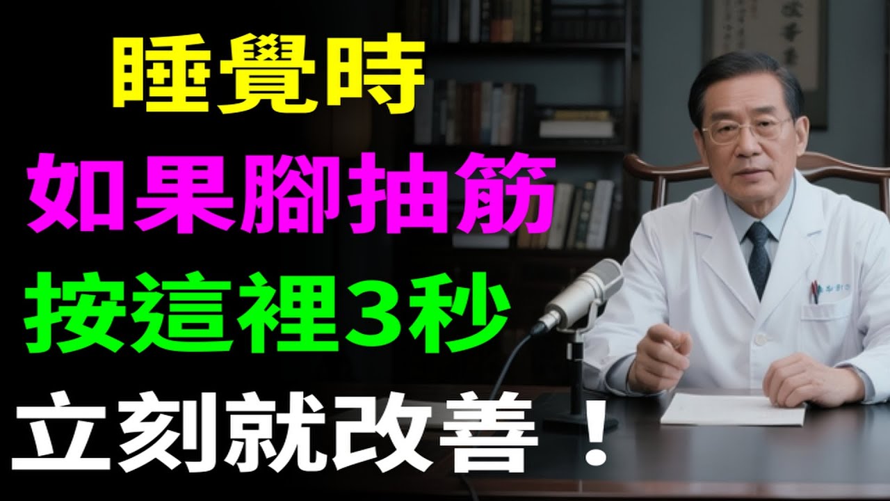 晚上腳抽筋，3分鐘解決！醫師親授高齡者「腿部劇痛」的應對法｜小腿抽筋・血栓・警惕性命危機徵兆