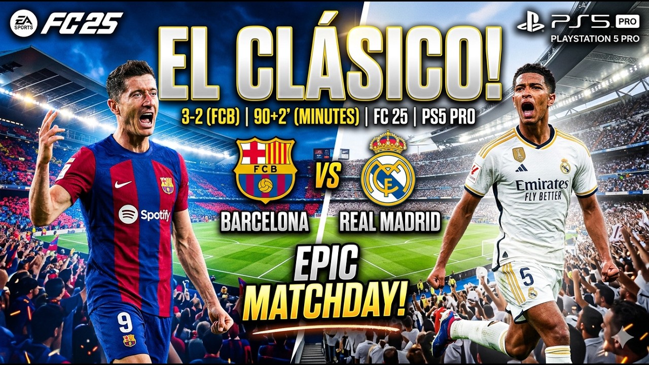 FC 25 - Real Madrid vs. Barcelona | El Clásico La Liga 25/26 Full Match [4K60 PS5™]