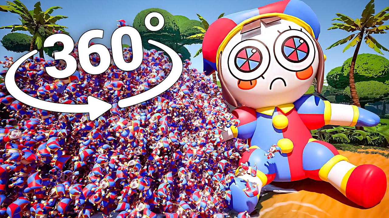 Pomni 50,000 TIMES! 360&deg; video | VR / 4K | ( The Amazing Digital Circus Animation )