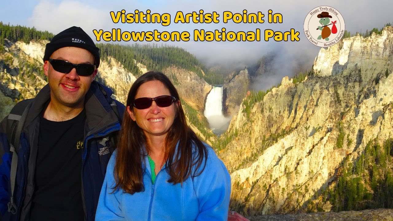 Visiting Artist Point in Yellowstone National Park