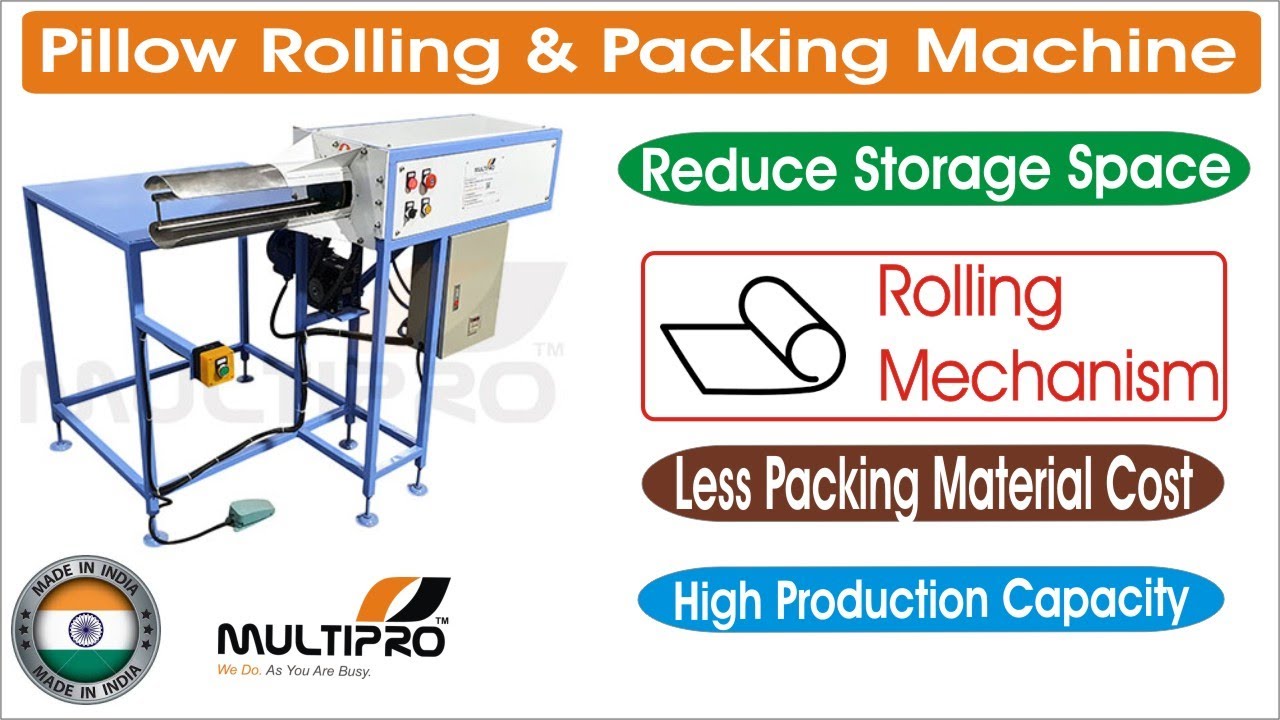 Pillow Rolling Machine /Automatic Pillow Roll Packing Machine / Pillow Packing Machine /