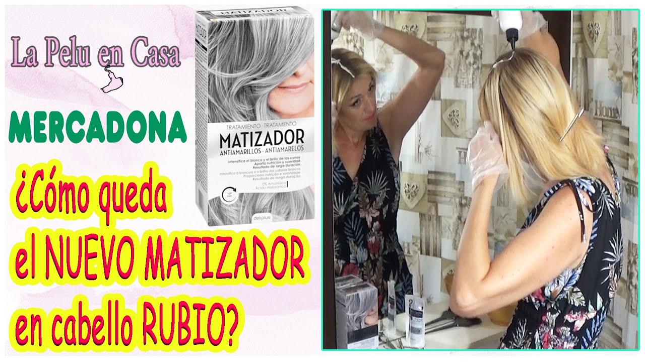 🥰Cómo queda el NUEVO Matizador de Amarillos de MERCADONA | Probando Productos para Cabello MERCADONA