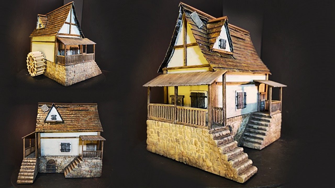 The Old Water Mill - A Scratch Build Diorama #diy #diycrafts #cardboard