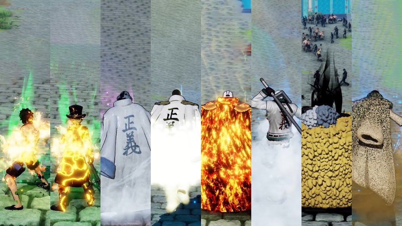 One Piece Pirate Warriors 4 - All Logia Type Users Complete Moveset