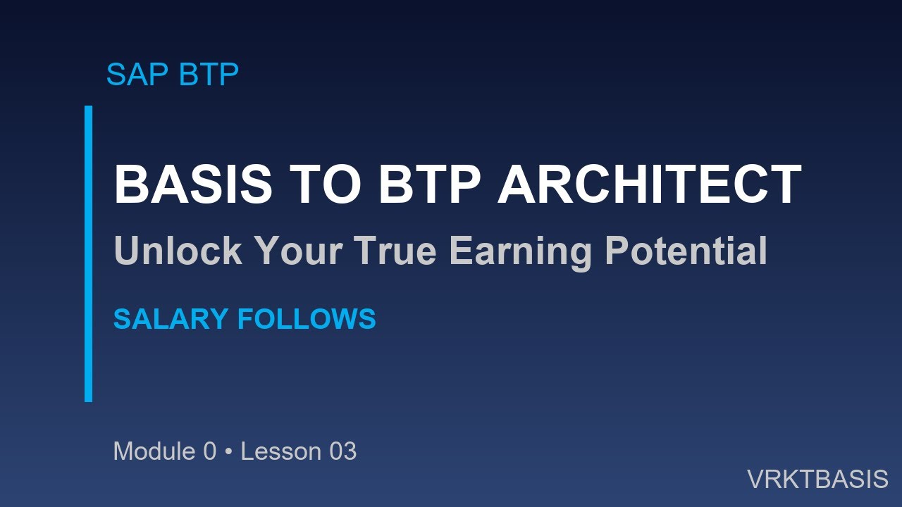 SAP BTP Architect Career Path: From Basis Admin to High-Value Expert