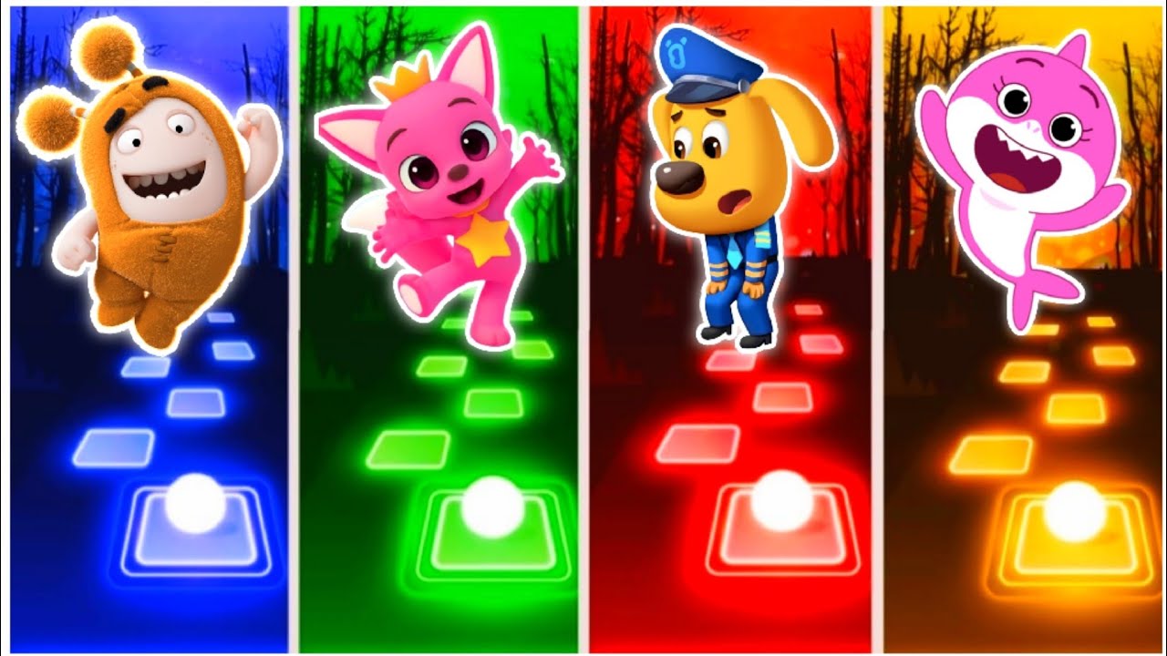 Oddbods Bubble Vs Pinkfong Vs Sherif labrador Vs Baby Shark Song Tilles Hop EDM Rush ||