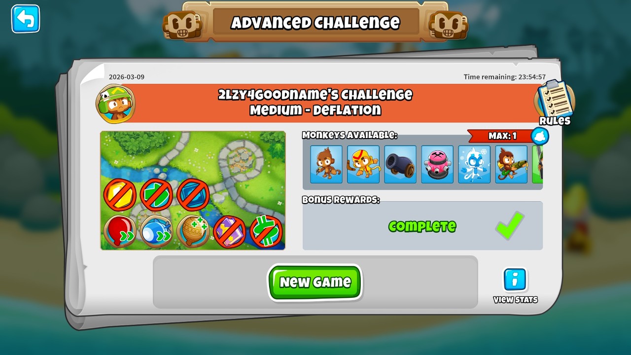BTD6 - Advanced Challenge（Mar 9, 2026）