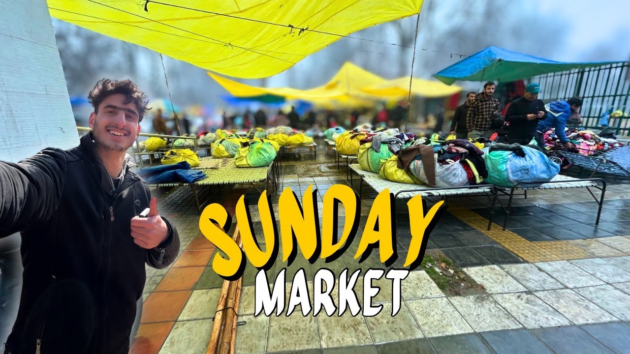 Kashmiri Sunday Market Vlog | Barish Ne Popat Kar Diya ☔😂