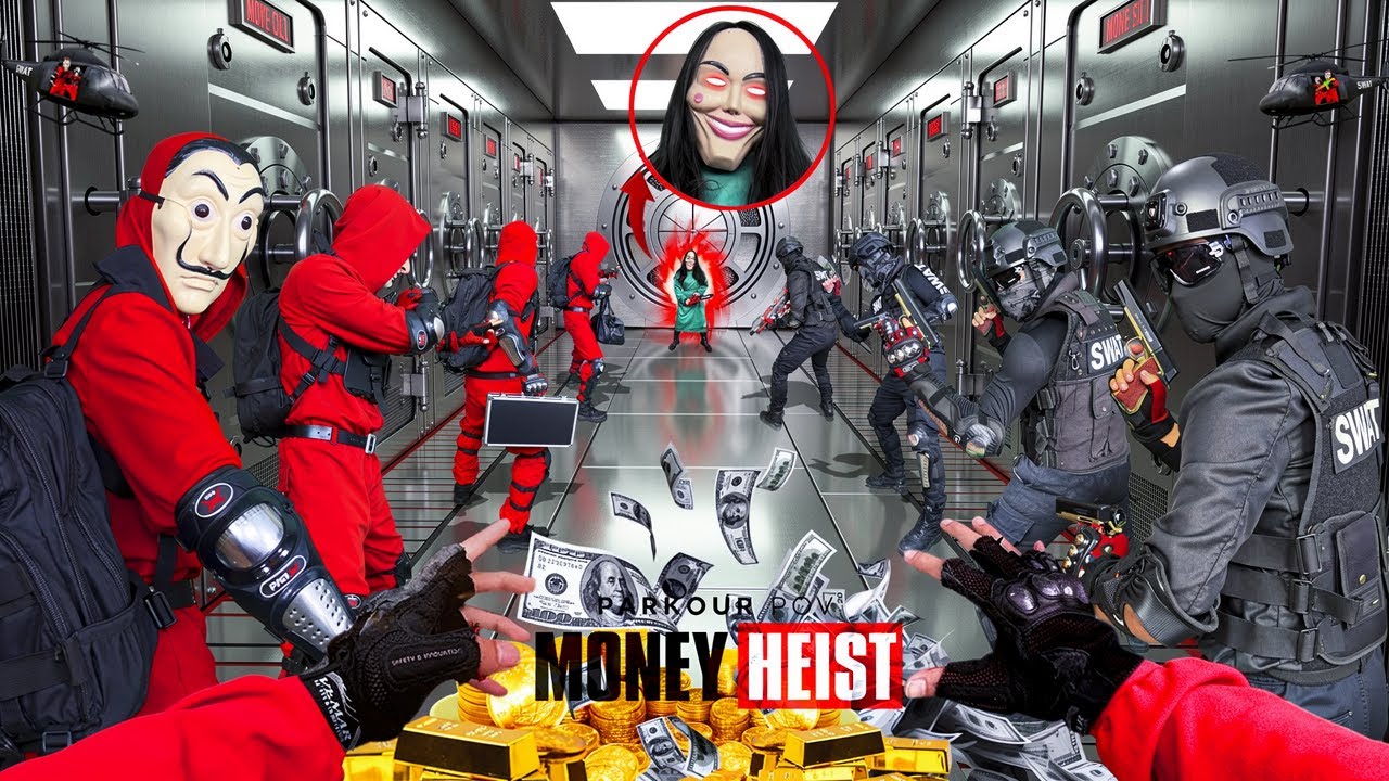 POV PARKOUR ESCAPE: Hunted by SMILING SWATS &  SMILING WOMEN in an Abandoned House