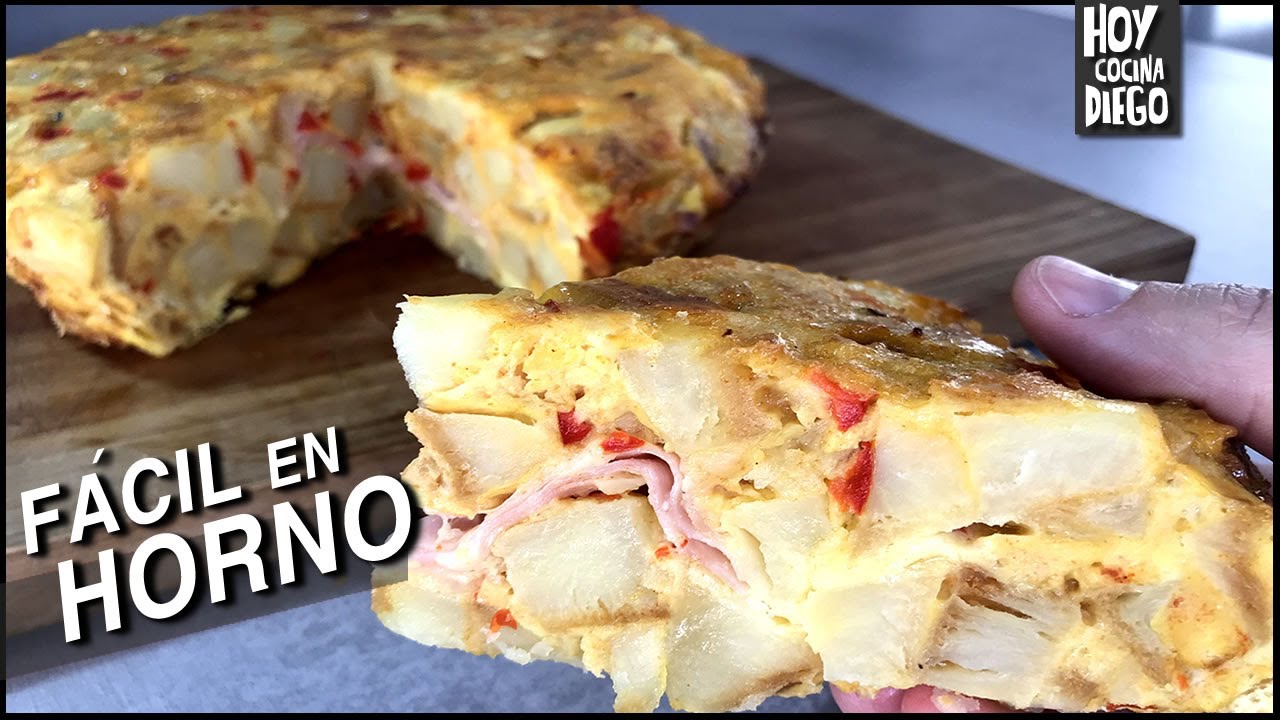 TORTILLA de PAPAS al HORNO SIN FREIR - FACIL