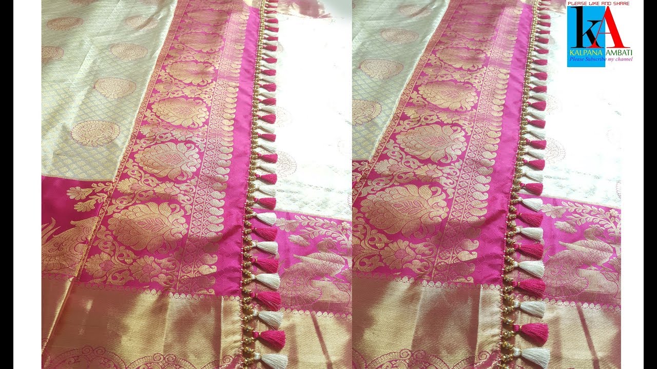 Making of Saree tassels/kuchu using beads // latest saree kuchu design