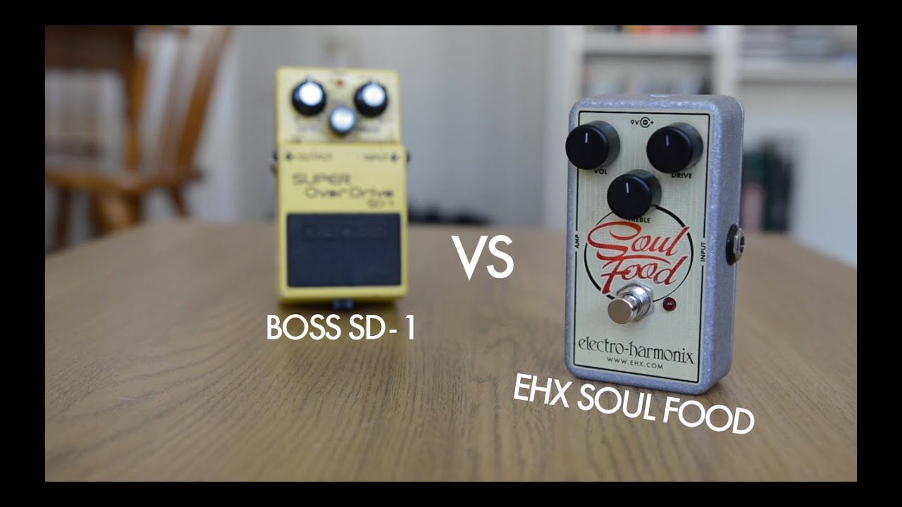 EHX Soul Food vs Boss SD-1 shootout