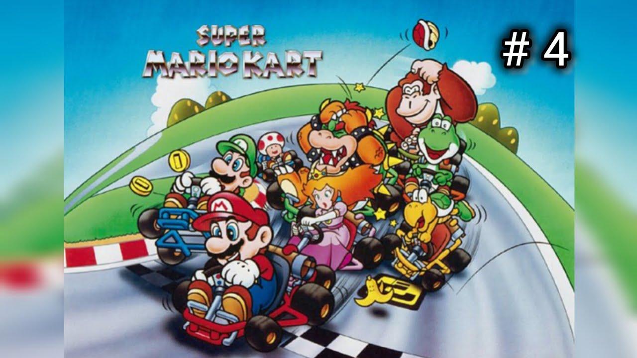 Super Mario Kart  ( Super Nintendo )  Mushroom Cup 100cc # 4