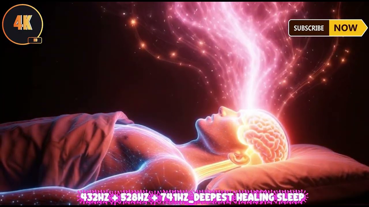432Hz + 528Hz + 741Hz | Deep Healing Sleep Music – Full Body Regeneration & Stress Relief