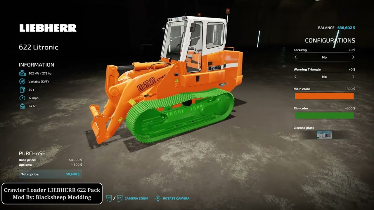 Crawler Loader LIEBHERR 622 Pack | New Mod | Farming Simulator 22