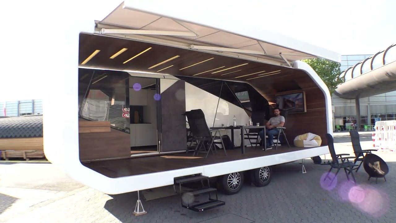 Huge caravan with balcony