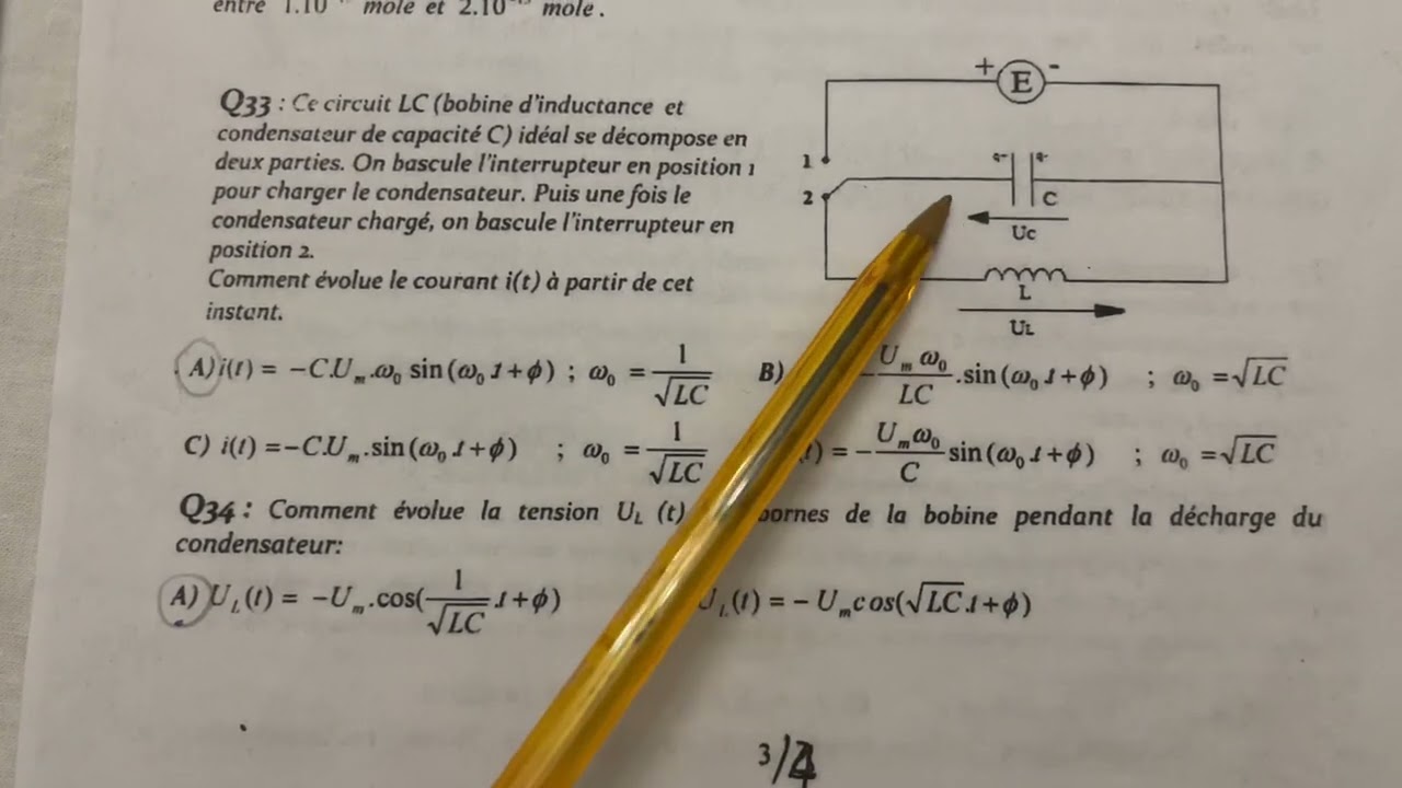 Concours ensa 2014 physique chimie partie électricité