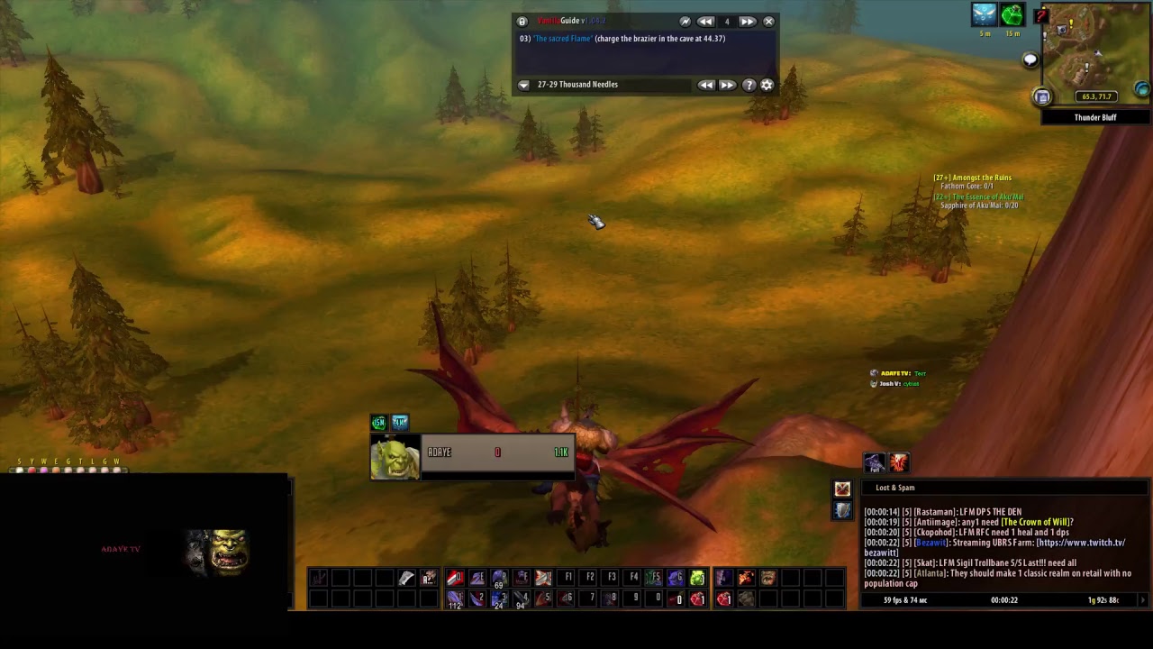 WoW Vaniila 1.12 Northdale  Warrior врываемся на фреш  lightshope
