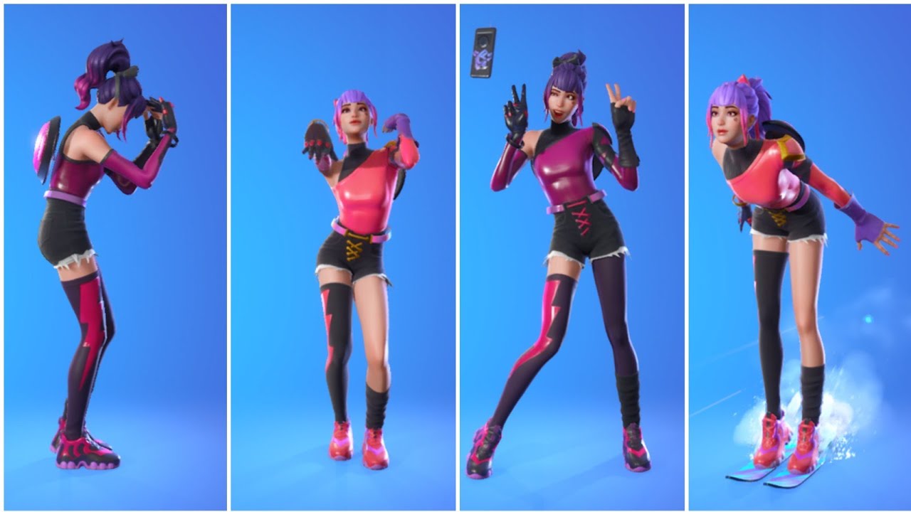 Образ Fortnite Tracy Trouble Showcase с танцами и эмоциями из серии Icon|Набор