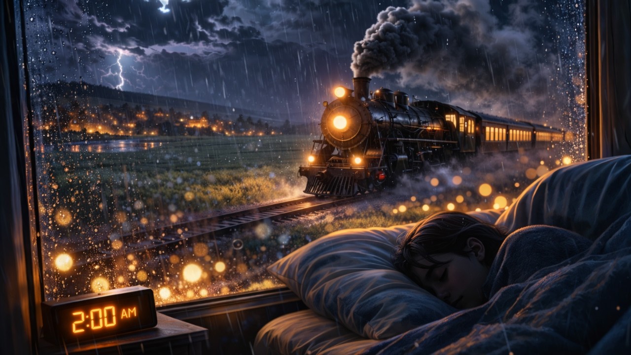 Hujan Malam di Stasiun Terbengkalai 😴🌧️