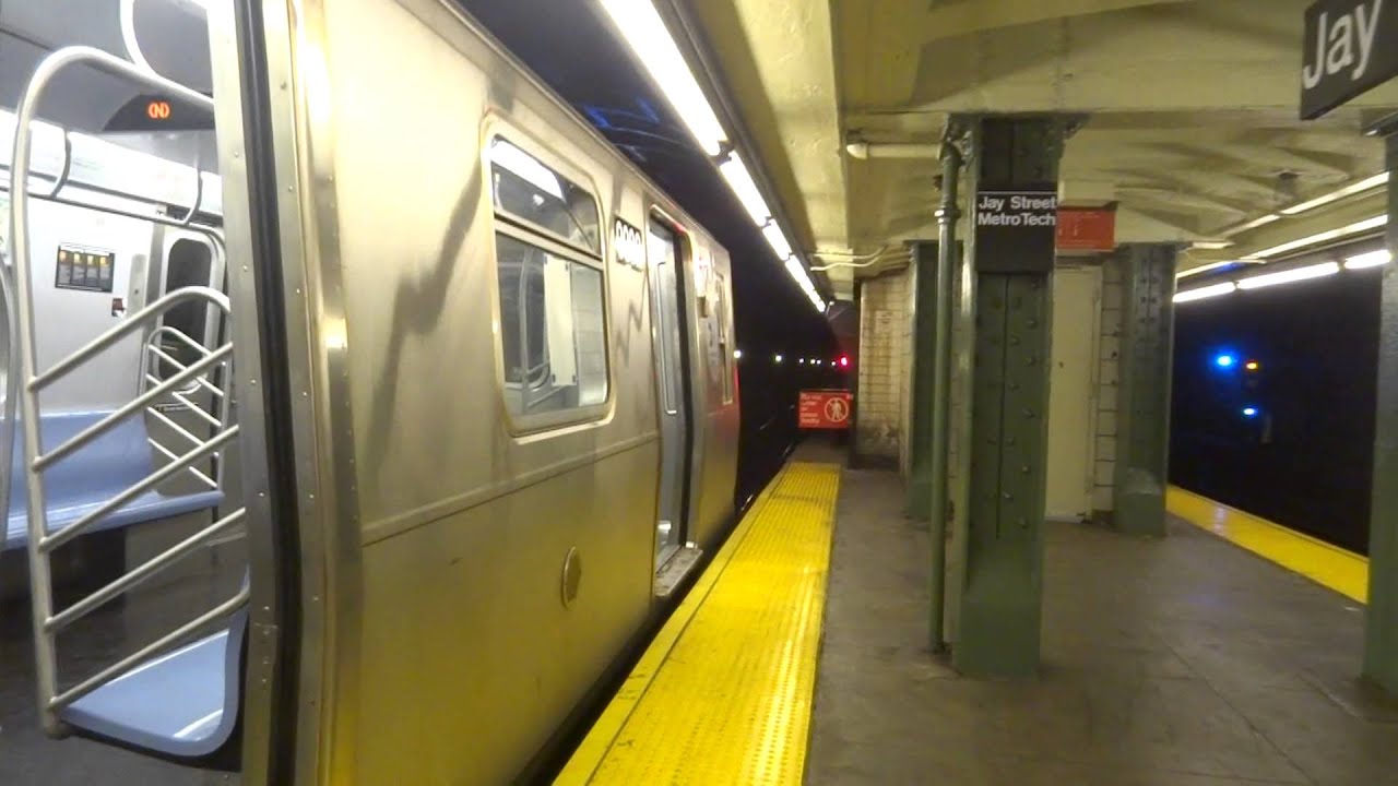 NYC Subway Fastrack: Court Street-bound R160 (N) Entering & Leavng Jay Street-MetroTech